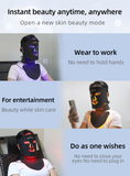 Led Silicone Mask With Neck Piece Led Light Therapy Mask Led Red Light Facial Beauty Mask For Face Acne Blue Light Therapy